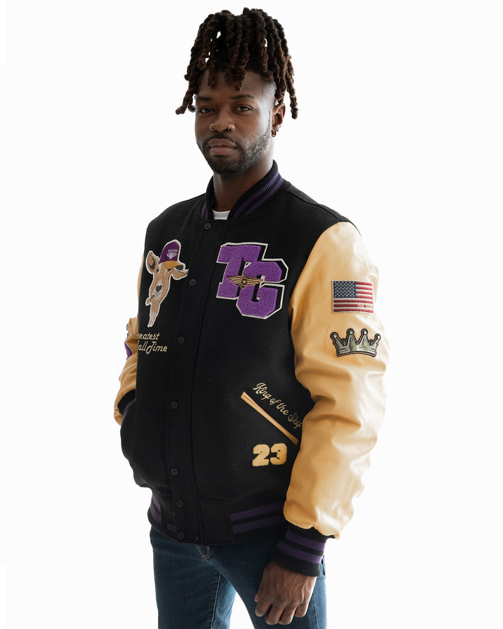 TOP GUN THE GOAT VARSITY JACKET - Rare Leather