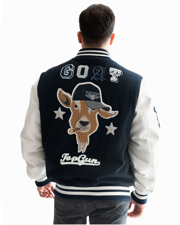 TOP GUN THE GOAT VARSITY JACKET - Rare Leather