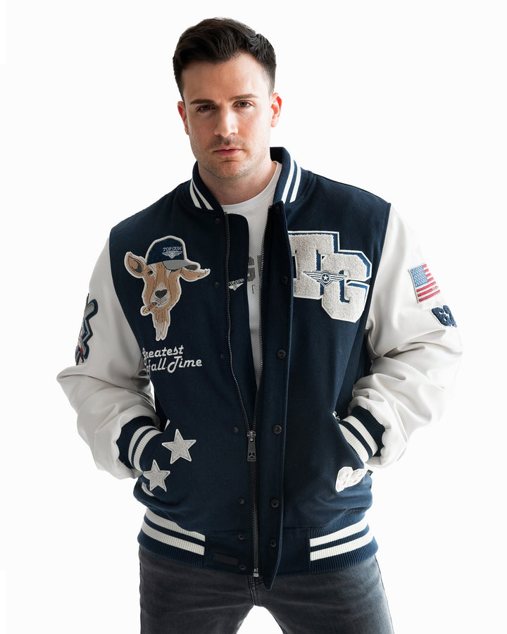TOP GUN THE GOAT VARSITY JACKET - Rare Leather