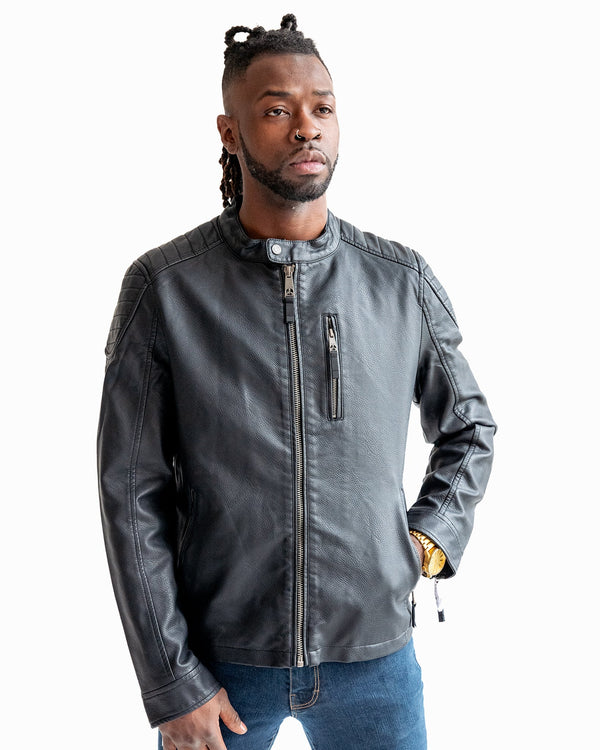 TOP GUN VEGAN LEATHER RACER JACKET - Rare Leather