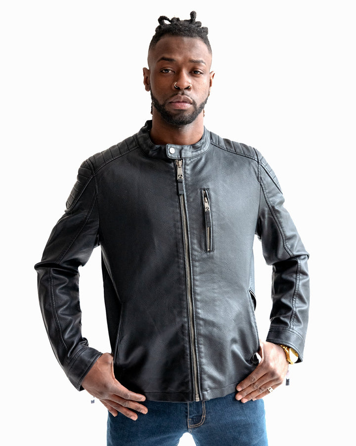 TOP GUN VEGAN LEATHER RACER JACKET - Rare Leather