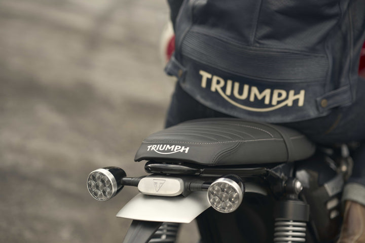 Triumph Braddan Gold Retro Air Race Black Leather Jacket - Rare Leather Order Now !!