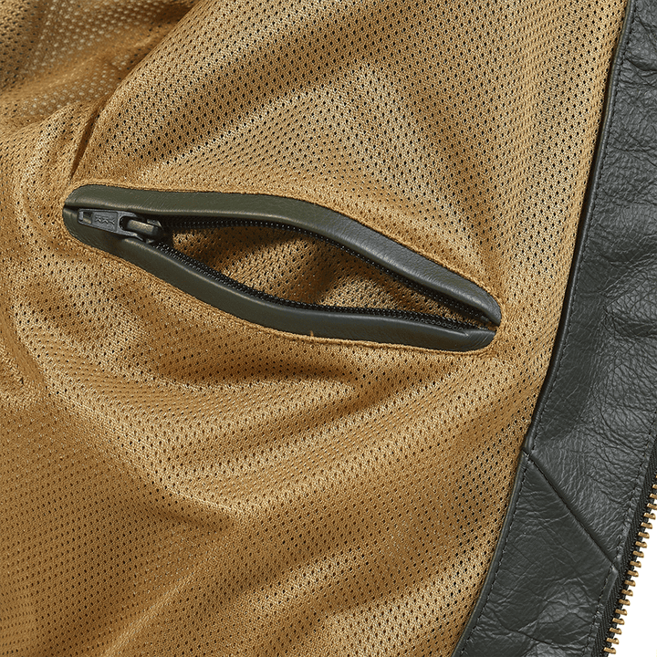 Triumph Braddan Gold Retro Air Race Black Leather Jacket - Rare Leather Order Now !!