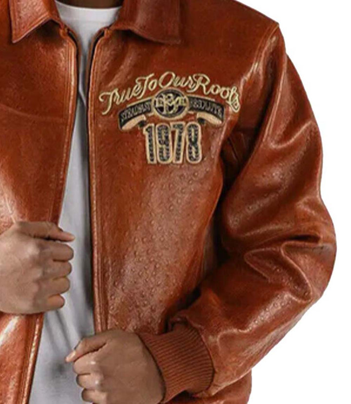 True To Our Roots Brown Leather Jacket - Rare Leather Order Now !!