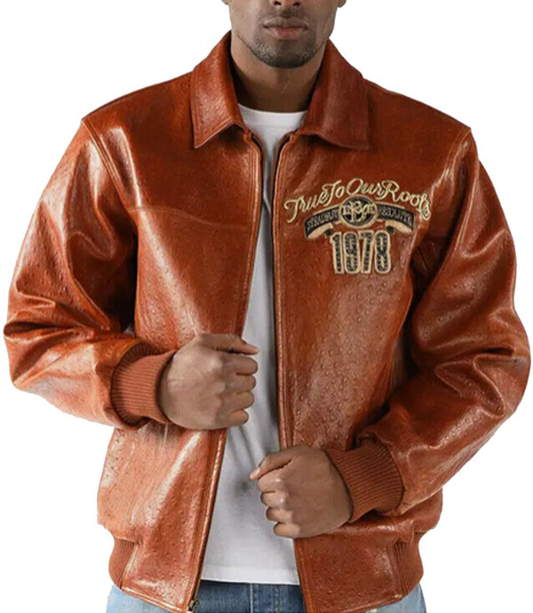 True To Our Roots Brown Leather Jacket - Rare Leather Order Now !!