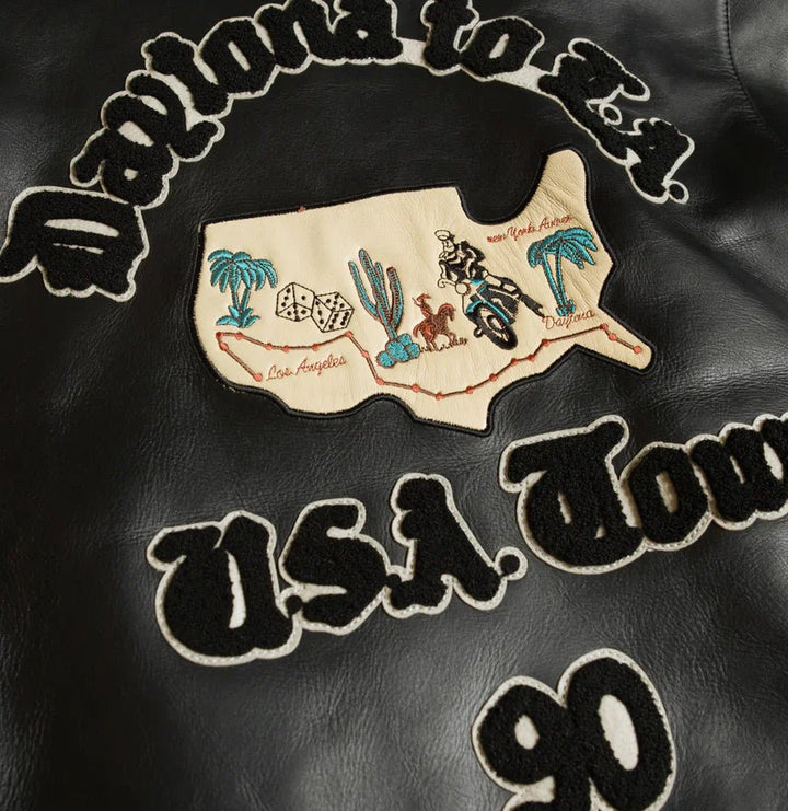 USA Tour Motorcycle Jacket - Rare Leather