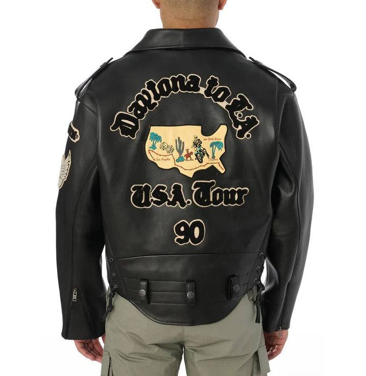 USA Tour Motorcycle Jacket - Rare Leather