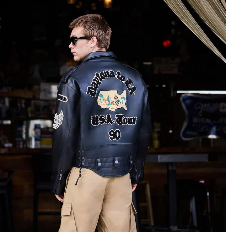 USA Tour Motorcycle Jacket - Rare Leather