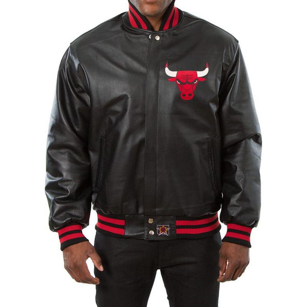 Varsity Chicago Bulls Leather Jacket - Rare Leather