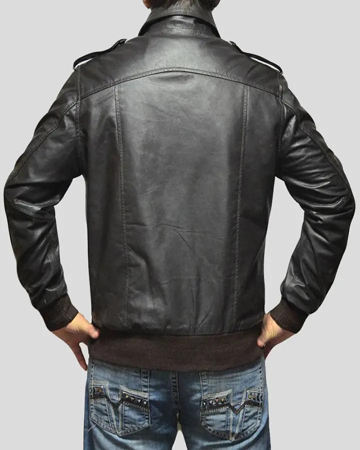 Willy Black Bomber Leather Jacket - Rare Leather