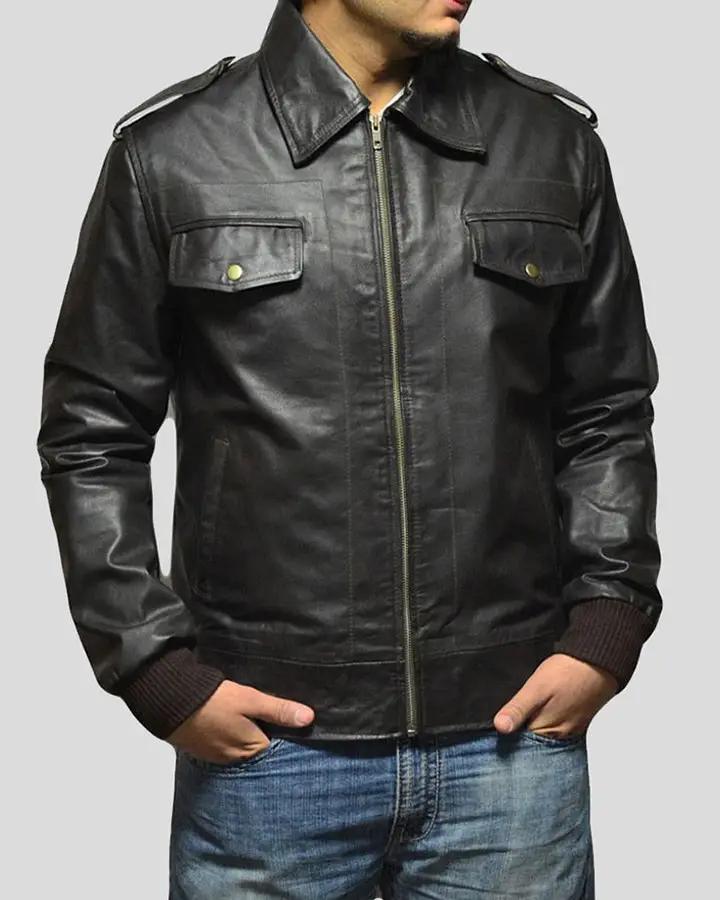 Willy Black Bomber Leather Jacket - Rare Leather