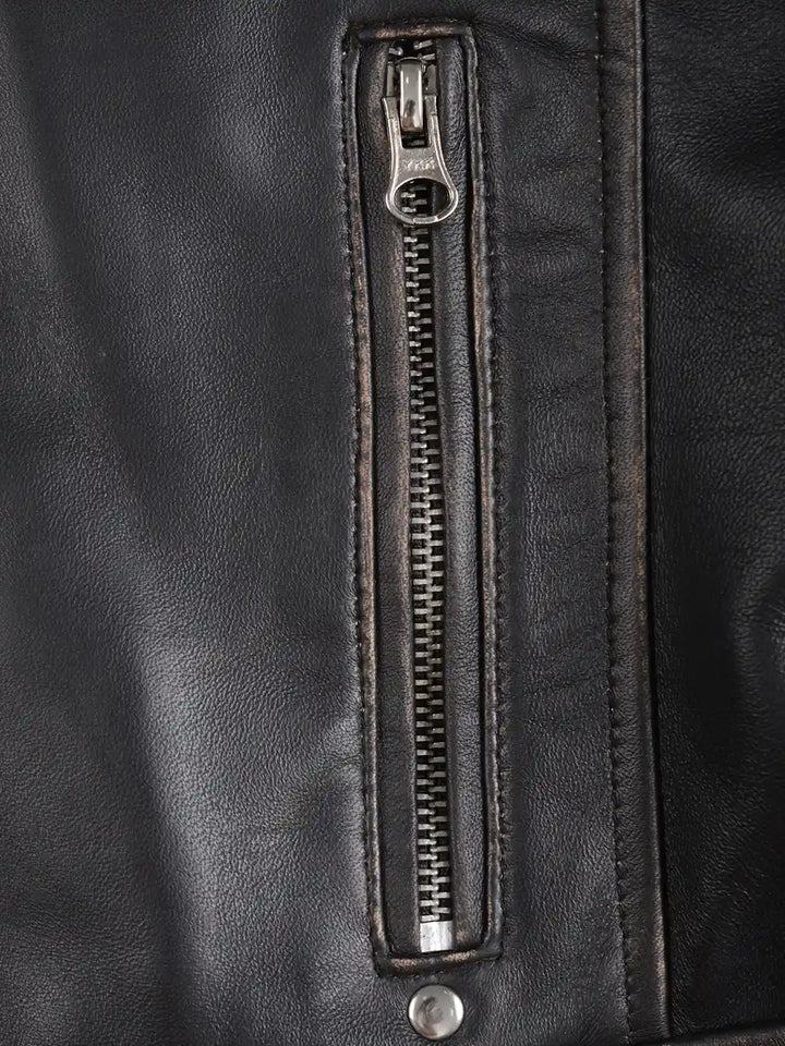Women's Dark Brown Motorcycle Leather Jacket - Rare Leather
