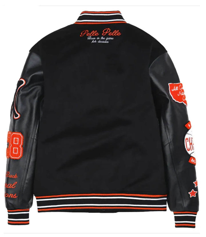 World Famous Black Varsity Jacket - Rare Leather Order Now !!