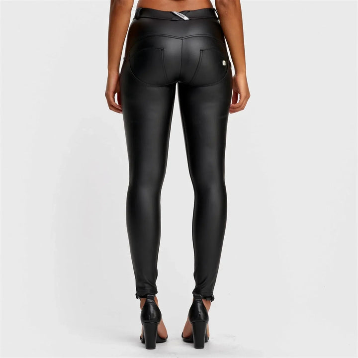 WRUP Faux Leather - Mid Rise - Full Length - Black - Rare Leather