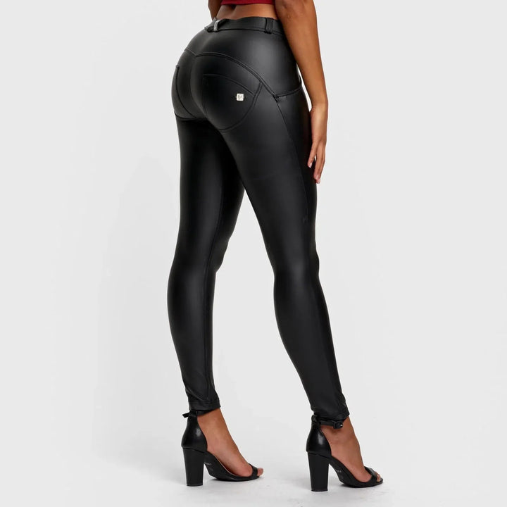 WRUP Faux Leather - Mid Rise - Full Length - Black - Rare Leather