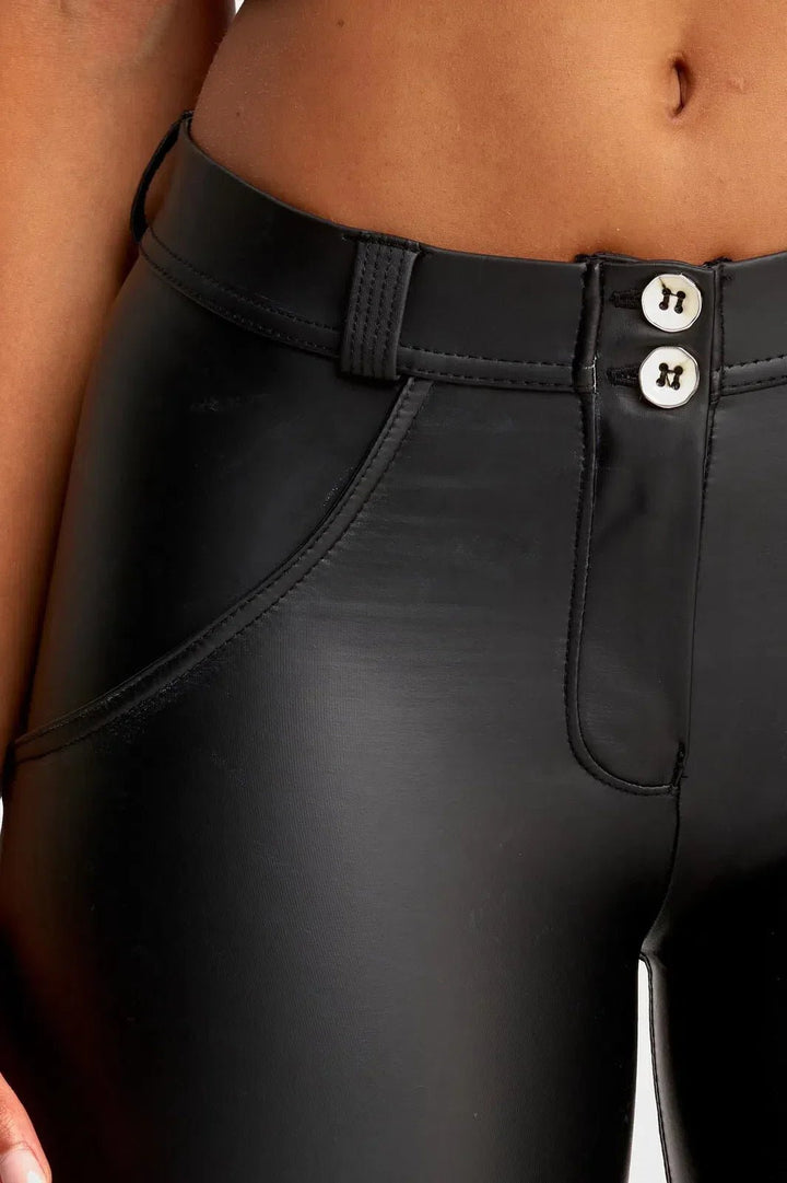 WRUP Faux Leather - Mid Rise - Full Length - Black - Rare Leather
