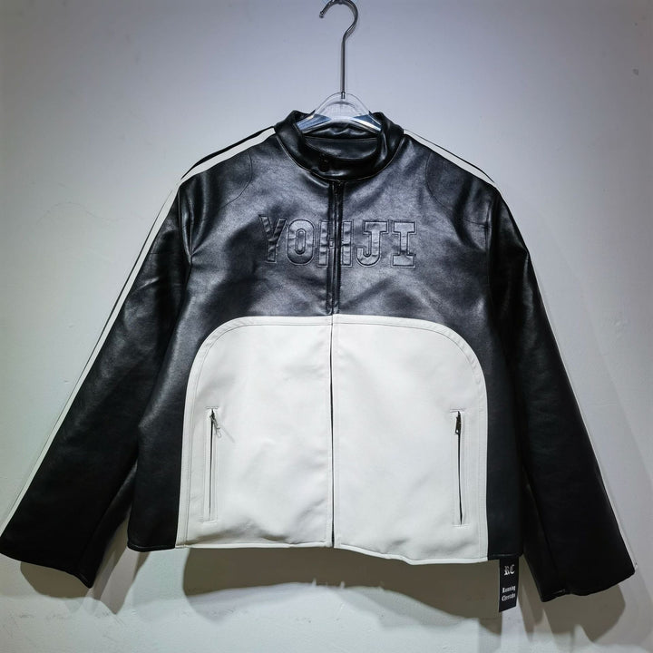 Yohji Leather Vintage Racing Jacket - Rare Leather Order Now !!