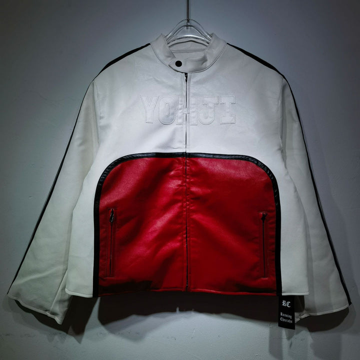 Yohji Leather Vintage Racing Jacket - Rare Leather Order Now !!