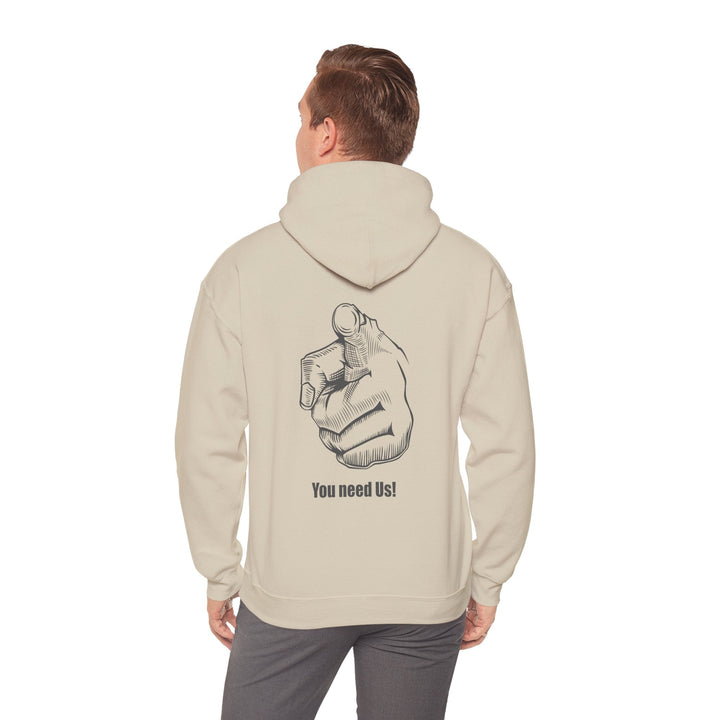 You Need Us Unisex Heavy Blend Hoodie, Warm Sweatshirt for Friends - Rare Leather Order Now !!