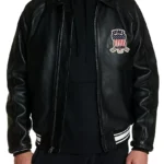 Avirex Black Aces A2 Men Leather Jacket