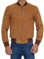 Adamsville Light Brown Bomber Jacket Rare-Leather