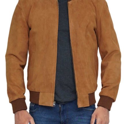 Adamsville Light Brown Bomber Jacket - Rare-Leather