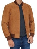 Adamsville Light Brown Bomber Jacket Rare-Leather