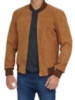 Adamsville Light Brown Bomber Jacket Rare-Leather