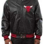 Chicago Bulls Black Leather Jacket