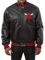 Chicago Bulls Leather Jacket Rare-Leather