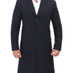 Doctor Dark Blue Notch Lapel Men's Long Coat