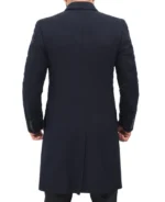 Doctor Dark Blue Notch Lapel Mens Long Coat Elevate your professional style with this refined mens long coat featuring a classic notch lapel for a timeless and sophisti 3