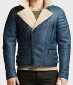 Franklin Men's Blue Leather Jacket RARE-LEATHER