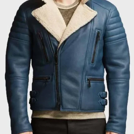 Franklin Men's Blue Leather Jacket