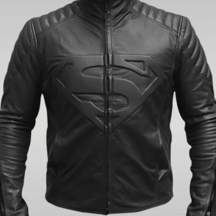 Men's Black Superman Leather Jacket