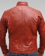 MensRedSupermanLeatherJacket