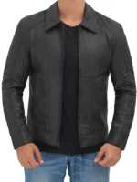 ThomasBlackLeatherJacket Rare-Leather