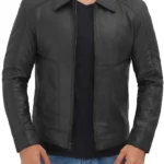 Thomas Black Cognac Vintage Leather Jacket