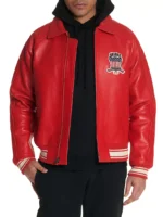 Avirex Icon Leather Bomber Jacket Red - Rare-Leather