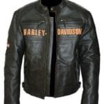 Bill Goldberg Black Harley Davidson Motorcycle Leather Jacket