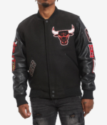 chicago bulls varsity jacket Rare-Leather