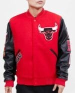 chicago bulls varsity logo jacketRare-Leather