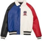 Avirex Color Block Leather Jacket