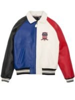 Color Block Avirex USA Leather Jacket - Rare Leather