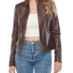 Madison Real Brown Motorbike Leather Jacket