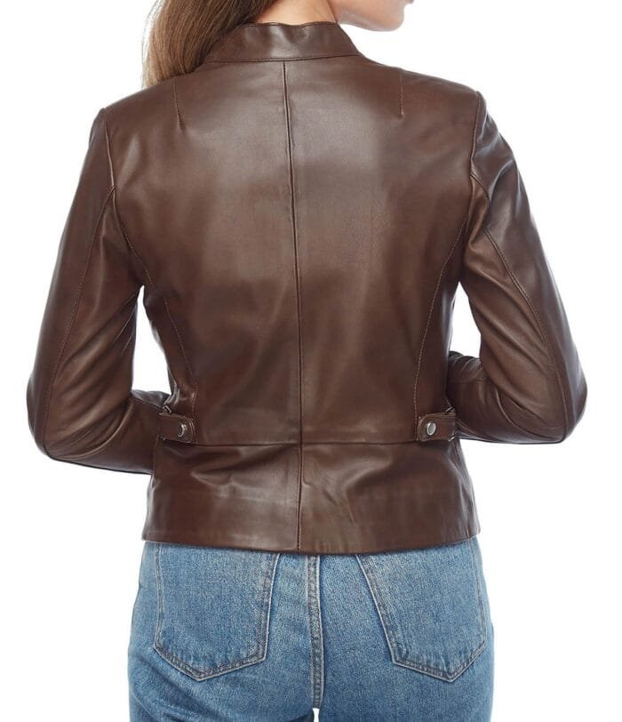 Madison Real Brown Motorbike Leather Jacket RARE-LEATHER