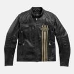 mens h d triple vent passing link ii leather jacket