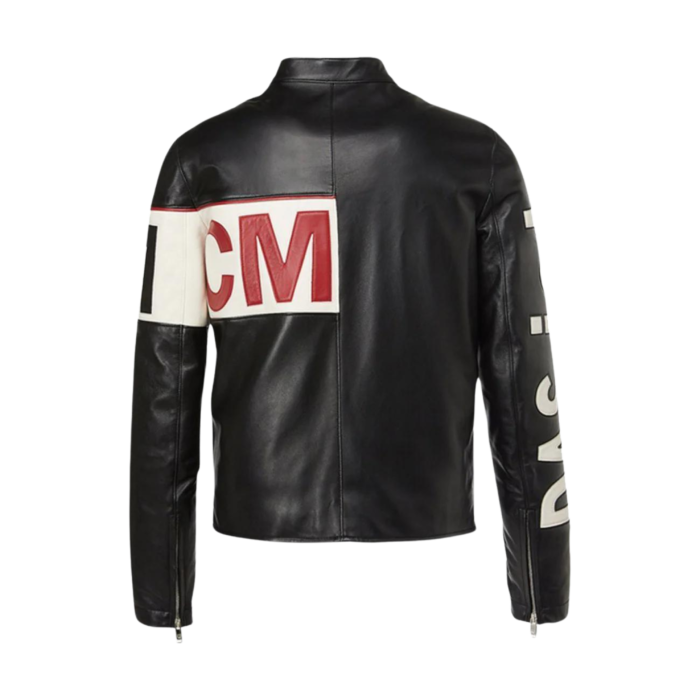 mens intarsia leather racer jacket 2