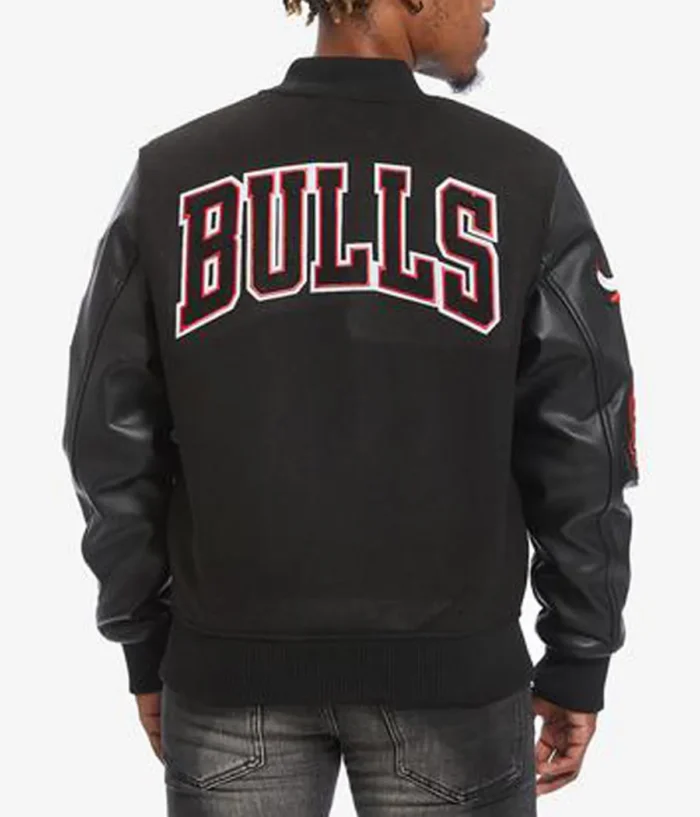 nba chicago bulls logo varsity jacket Rare-Leather