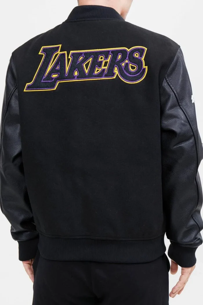 nba los angeles lakers classic varsity jacket 1